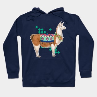 Llama in Flowers Hoodie